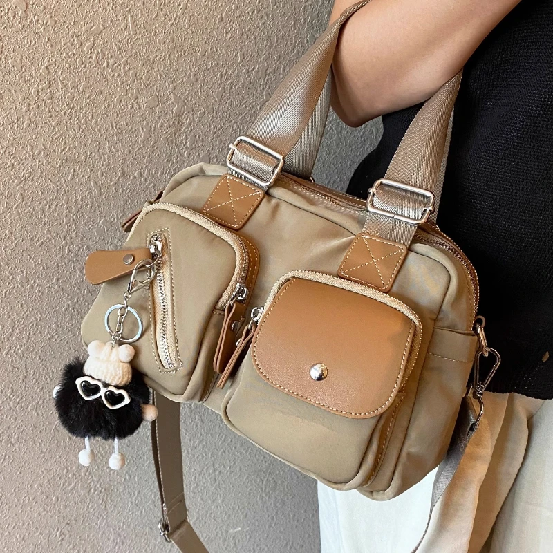 Double Zipper Handbag Crossbody Women's Bag 2025 New Oxford Cloth with Leather Simple Commuter Bag Casual Shoulder Bag Tide
Double Zipper Handbag Crossbody Women's Bag 2025 New Oxford Cloth with Leather Simple Commuter Bag Casual Shoulder Bag Tide