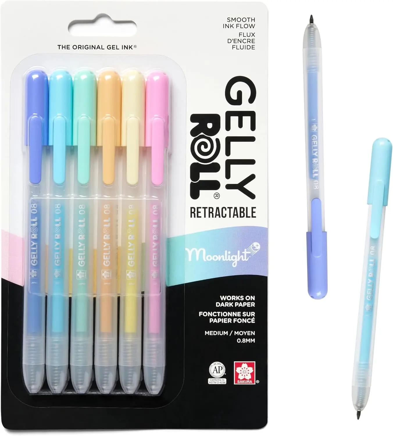 Pastel Retractable Gel Pens Set - 6 Colors, 0.8mm Tip, Smooth & Bleed-Free for Decorative Writing
Pastel Retractable Gel Pens Set - 6 Colors, 0.8mm Tip, Smooth & Bleed-Free for Decorative Writing