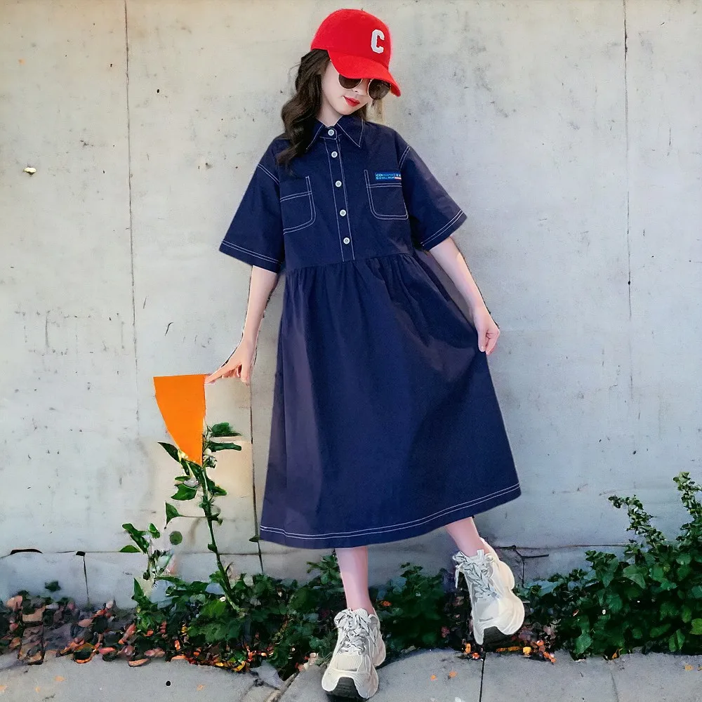 Baby Girls Dresses Long Summer Outfits Short Sleeve Blue Denim Costumes Kids Princess Dresses Birthday Party Kids Clothes 5-12 Y
Baby Girls Dresses Long Summer Outfits Short Sleeve Blue Denim Costumes Kids Princess Dresses Birthday Party Kids Clothes 5-12 Y