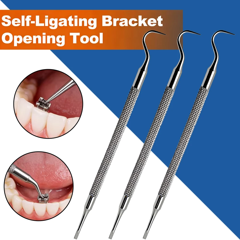 3 Piece Reusable Stainless Steel Self Ligating Bracket Opener for Passive Brackets Adjustment Essential Orthodontic Dental Tool
3 Piece Reusable Stainless Steel Self Ligating Bracket Opener for Passive Brackets Adjustment Essential Orthodontic Dental Tool