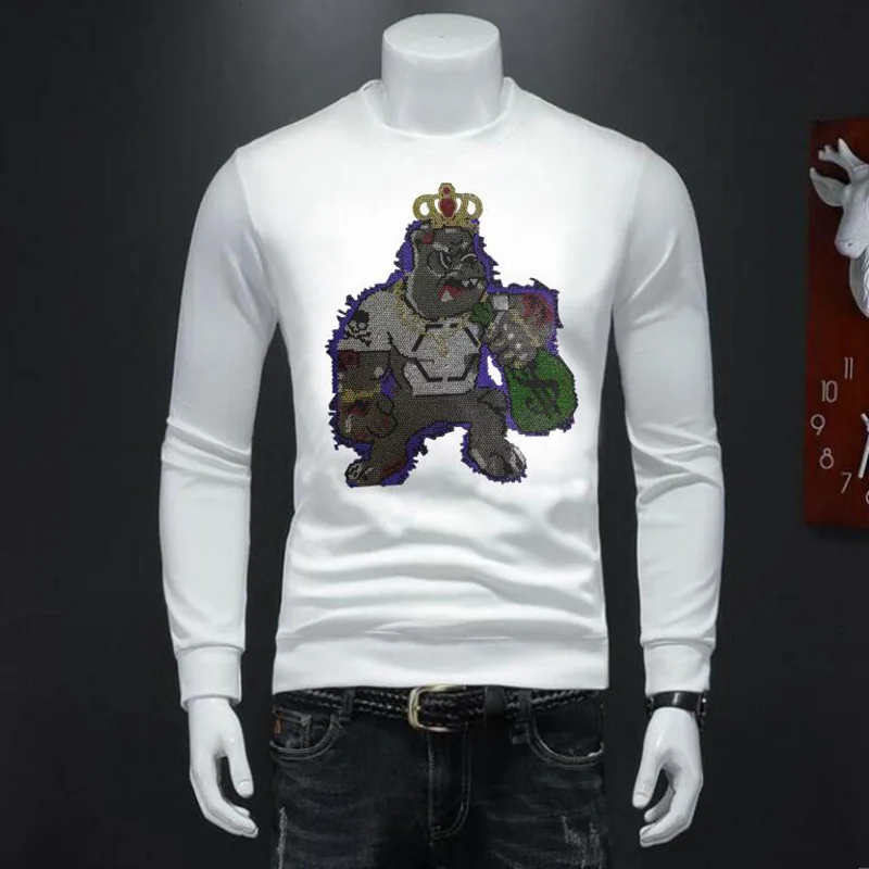 Designer Rhinestone Hot Sale Men High Quality Pullover Sweatshirt Man Brand Designer Top
Designer Rhinestone Hot Sale Men High Quality Pullover Sweatshirt Man Brand Designer Top