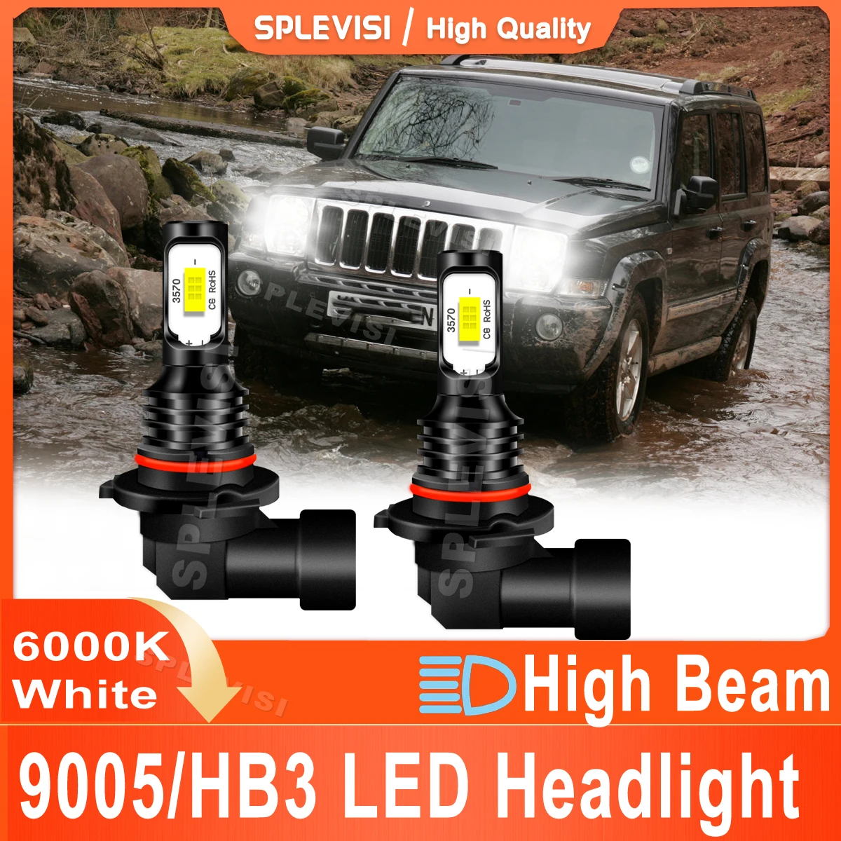 1Pair LED Car Light 9005 CSP Chips Pure White For Jeep Commander 2005 2006 2007 2008 2009 2010 Led Headlight High Beam 8000LM
1Pair LED Car Light 9005 CSP Chips Pure White For Jeep Commander 2005 2006 2007 2008 2009 2010 Led Headlight High Beam 8000LM