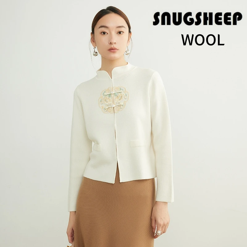 Chinese style women coat white top fashion knit sweater ladies designer cardigan long sleeve clothes womens jacket clothing wool
Chinese style women coat white top fashion knit sweater ladies designer cardigan long sleeve clothes womens jacket clothing wool