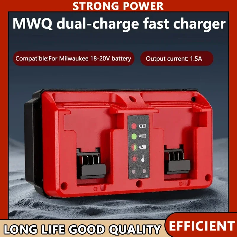 For Milwaukee 18V-20V Lithium Battery Rechargeable 48-11-1815 48-11-1820 48-11-1830 Fast Charger NEW Portable Dual Ports Charger
For Milwaukee 18V-20V Lithium Battery Rechargeable 48-11-1815 48-11-1820 48-11-1830 Fast Charger NEW Portable Dual Ports Charger