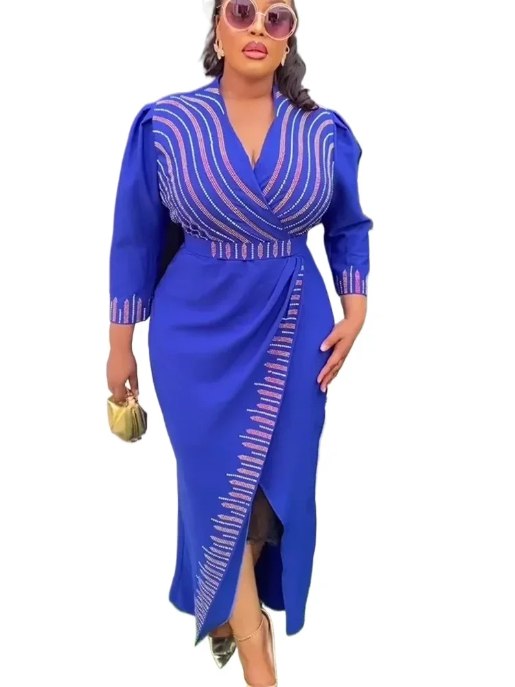 Elegant African Evening Dresses for Women Autumn Long Sleeve V-neck Bodycon Sexy Slim Long Dress Fashion Wedding Party Gowns
Elegant African Evening Dresses for Women Autumn Long Sleeve V-neck Bodycon Sexy Slim Long Dress Fashion Wedding Party Gowns