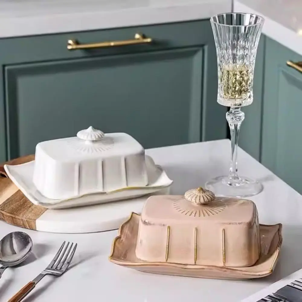 Multi-Function Ceramic Butter Dish Rectangular Household Dim Sum Dish Exquisite with Cover Cheese Fresh-keeping Box Party
Multi-Function Ceramic Butter Dish Rectangular Household Dim Sum Dish Exquisite with Cover Cheese Fresh-keeping Box Party