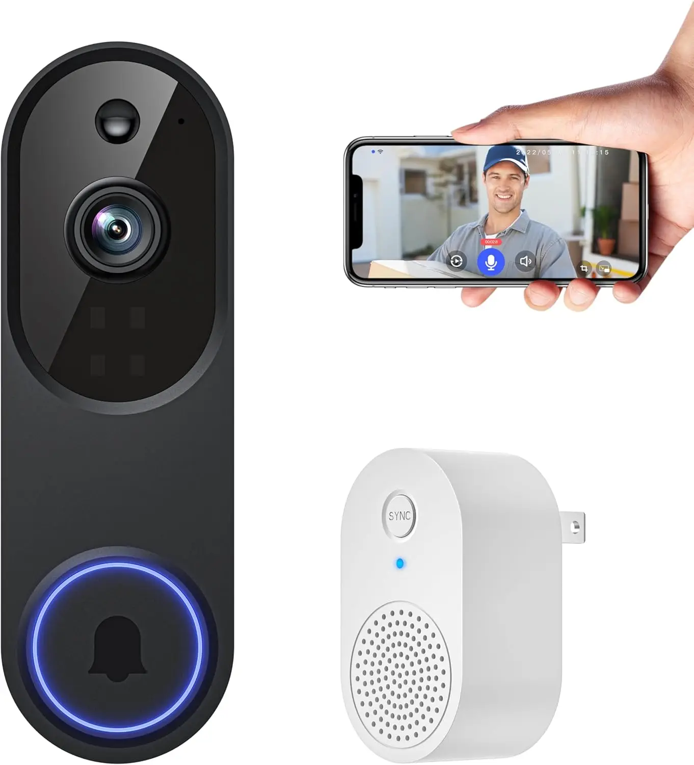Wireless Smart Video Doorbell Camera with AI Human Detection and Two-Way Audio for Home Security
Wireless Smart Video Doorbell Camera with AI Human Detection and Two-Way Audio for Home Security