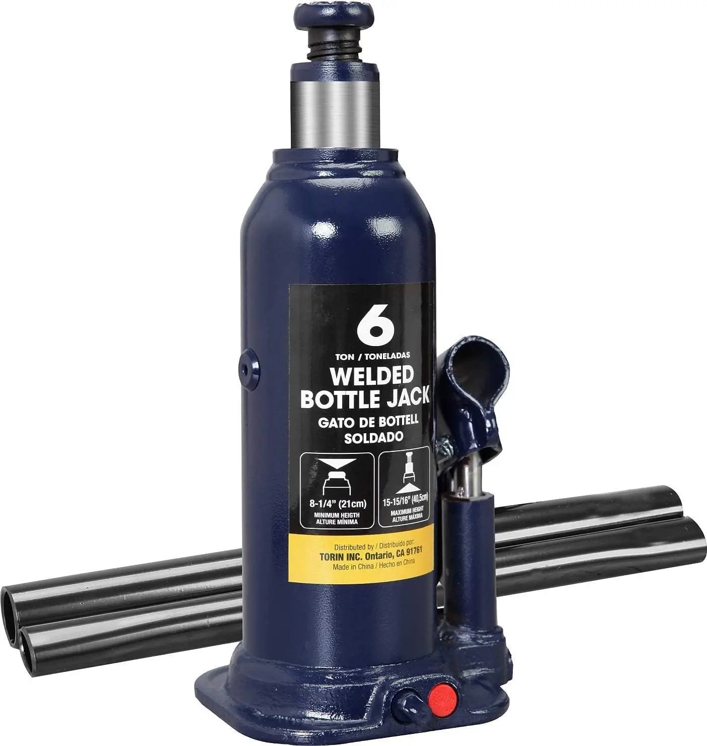6 Ton (12,000 lb) Hydraulic Car Bottle Jack for Auto Repair & House Lift, Blue
6 Ton (12,000 lb) Hydraulic Car Bottle Jack for Auto Repair & House Lift, Blue