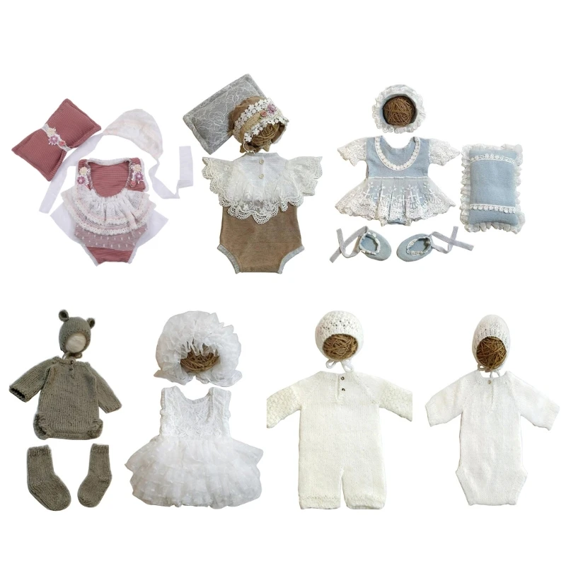 Lace Romper and Hat Set Lovely Newborn Baby Photography Props Infant Girls Bodysuit Shower Gift for 0-1 Months
Lace Romper and Hat Set Lovely Newborn Baby Photography Props Infant Girls Bodysuit Shower Gift for 0-1 Months