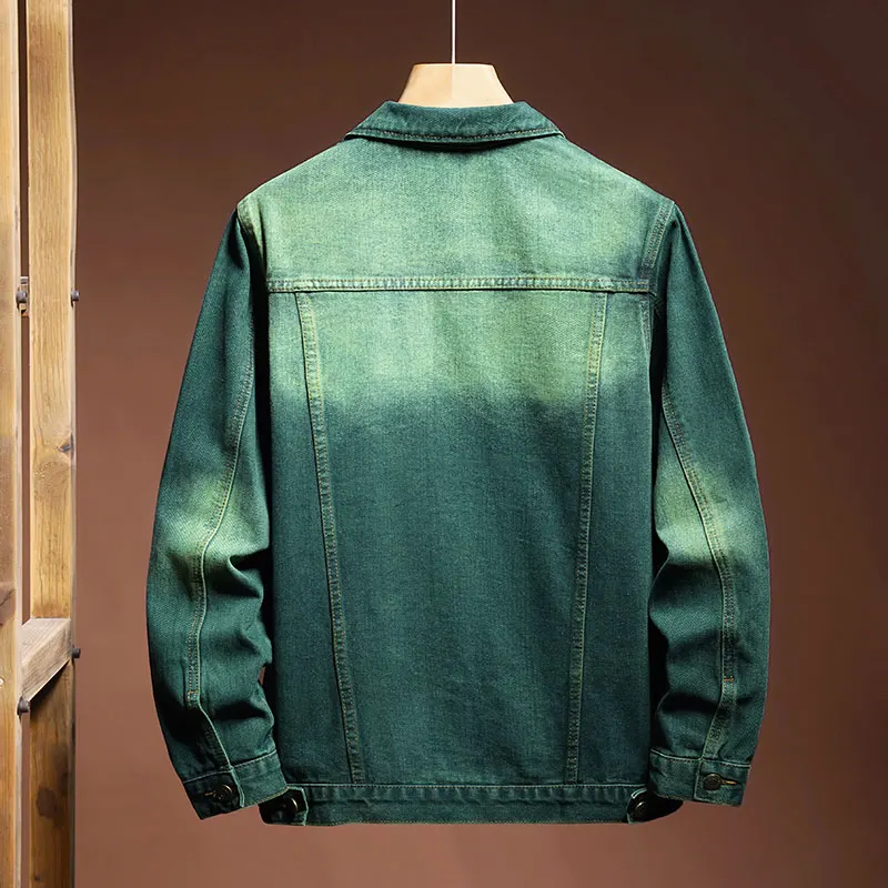 M-7XL retro washed green denim coat for men 2024 new fashionable high-end casual loose plus size nostalgic Y2K jacket
M-7XL retro washed green denim coat for men 2024 new fashionable high-end casual loose plus size nostalgic Y2K jacket