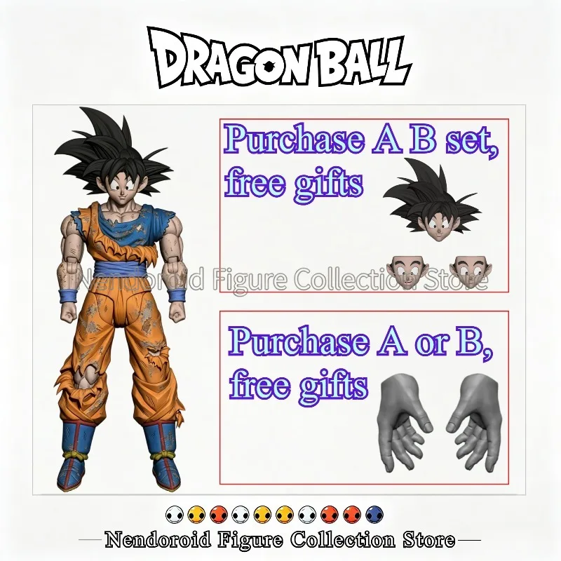 Dragon Ball Z BSM Studio BLACK SHARK Sun Wukong (battle Damaged Movable Accessory Pack)Goku Body1/12 Movable Figure Collection
Dragon Ball Z BSM Studio BLACK SHARK Sun Wukong (battle Damaged Movable Accessory Pack)Goku Body1/12 Movable Figure Collection