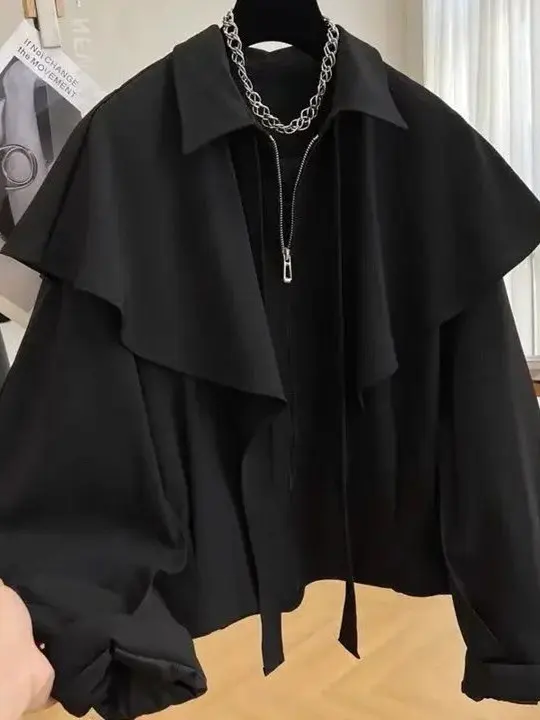 Loose Long Sve Collar Top for Women Street Sle Loose Fit Long Sve Zipper Closure ort Coat Single Piece Spring Season
Loose Long Sve Collar Top for Women Street Sle Loose Fit Long Sve Zipper Closure ort Coat Single Piece Spring Season