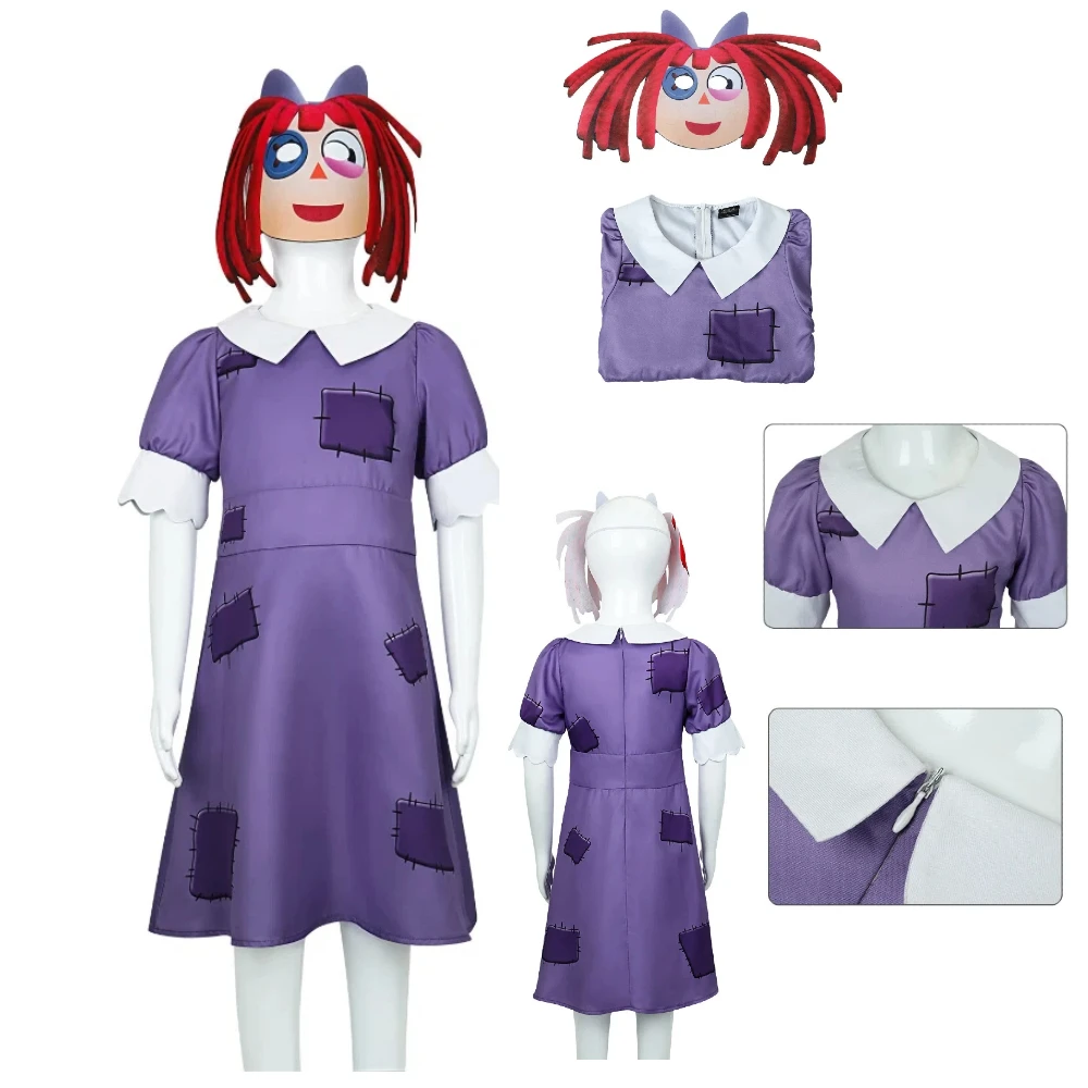 Halloween The Amazing Digital Circus Cosplay Mask Dress Pomni Jaxie Character Role Play Costume Anime Carnival Stage Full Outfit
Halloween The Amazing Digital Circus Cosplay Mask Dress Pomni Jaxie Character Role Play Costume Anime Carnival Stage Full Outfit