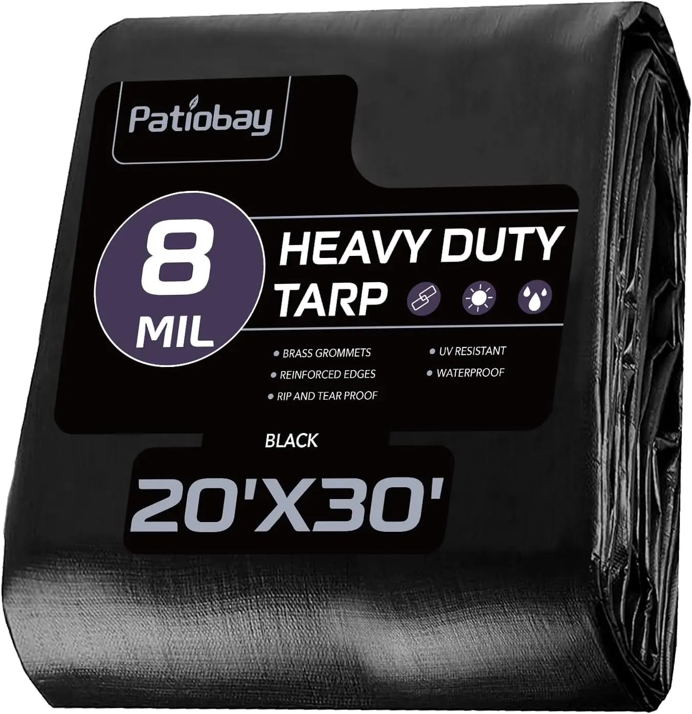 20x30FT Heavy Duty Tarp, 8 Mil Waterproof with Grommets, UV & Tear Resistant, Reinforced Edges for Camping & Pool
20x30FT Heavy Duty Tarp, 8 Mil Waterproof with Grommets, UV & Tear Resistant, Reinforced Edges for Camping & Pool