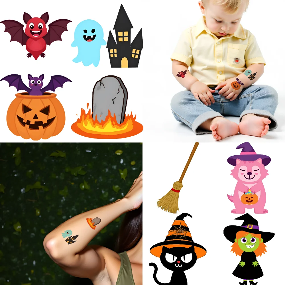 63pcs Temporary Tattoo Halloween Stickers Waterproof Long-lasting Body Stickers Spooky Stickers Cartoon For Cheeks Boys
63pcs Temporary Tattoo Halloween Stickers Waterproof Long-lasting Body Stickers Spooky Stickers Cartoon For Cheeks Boys