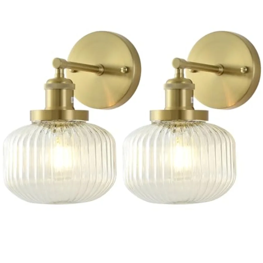 Vintage Wall Sconces with Clear Pumpkin Glass Lampshade Indoor Bathroom Wall Sconce Modern Gold Industrial Lighting Fixture for
Vintage Wall Sconces with Clear Pumpkin Glass Lampshade Indoor Bathroom Wall Sconce Modern Gold Industrial Lighting Fixture for