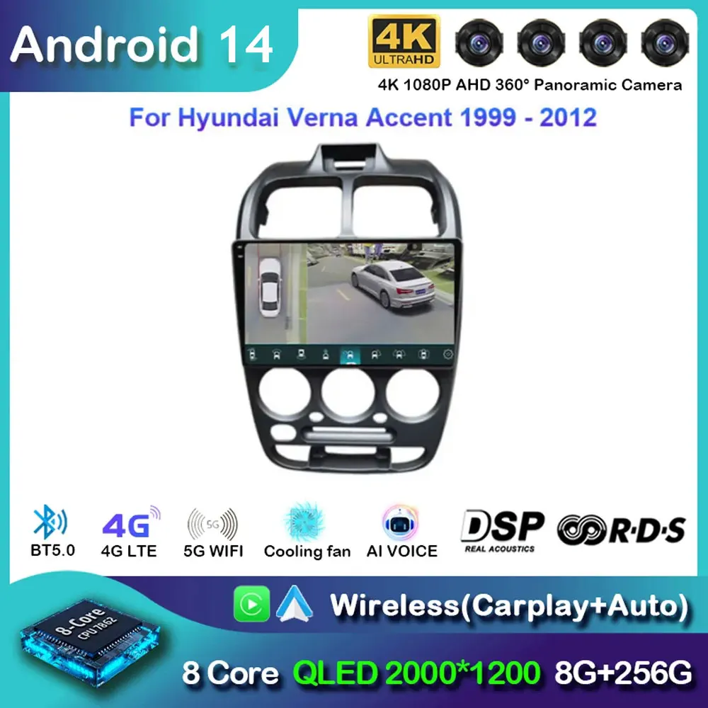 Android 14 Car Radio For Hyundai Verna Accent 1999 2000 2001 2002 2004 - 2012 Navigation GPS Multimedia Video Player Stereo WIFI
Android 14 Car Radio For Hyundai Verna Accent 1999 2000 2001 2002 2004 - 2012 Navigation GPS Multimedia Video Player Stereo WIFI