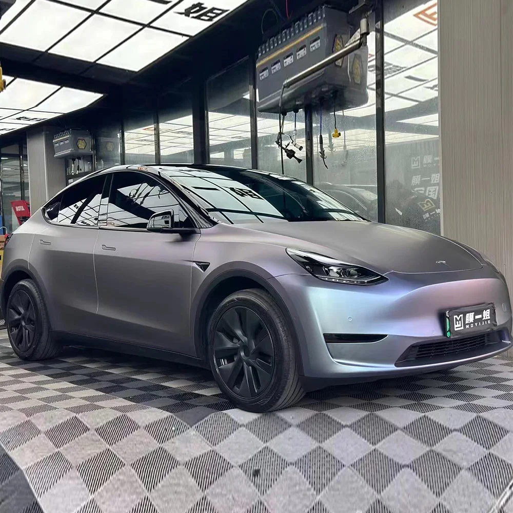 DIY Capri Grey Purple For Tesla Model Y 2020-2024 Pre-cut PPF Color Change Film PET Paint Protection Film Anti-Scratch Resistant
DIY Capri Grey Purple For Tesla Model Y 2020-2024 Pre-cut PPF Color Change Film PET Paint Protection Film Anti-Scratch Resistant