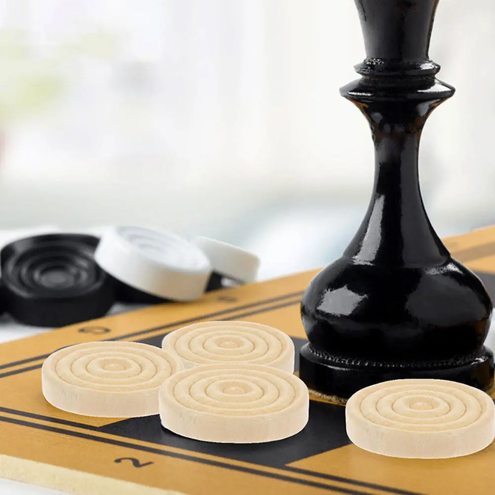 72Pcs Wooden Chess Pieces Round Backgammon Checkers Game Pieces Replacement Board Game Accessory Portable Gift
72Pcs Wooden Chess Pieces Round Backgammon Checkers Game Pieces Replacement Board Game Accessory Portable Gift
