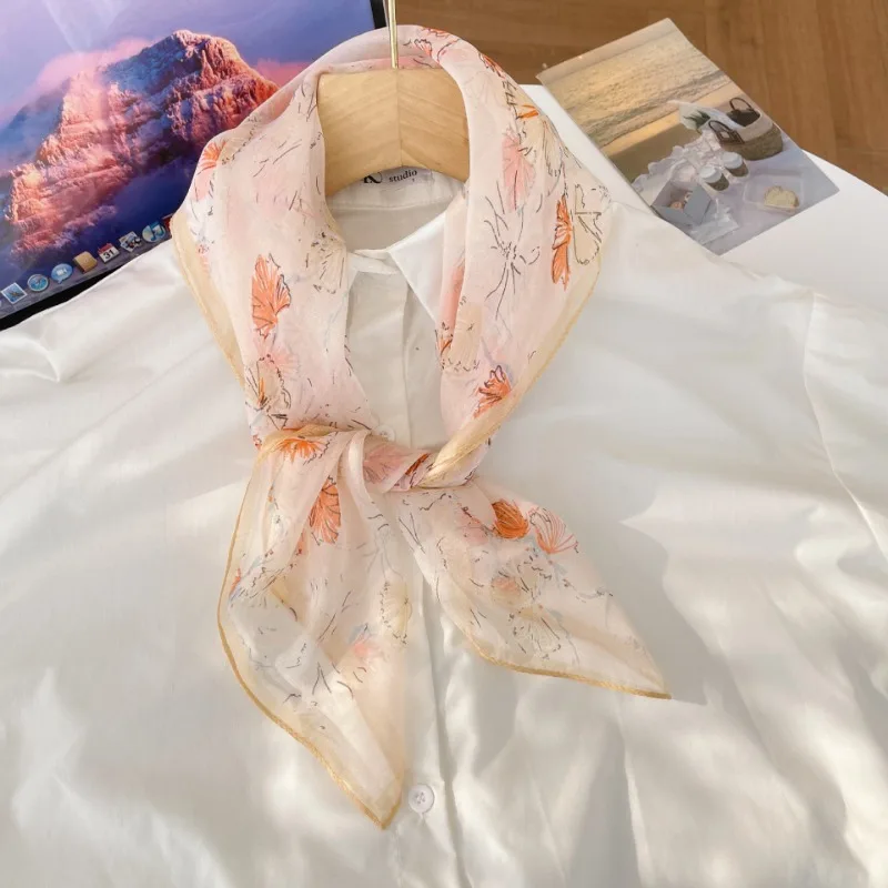 100% Mulberry Silk Soft Chiffon Floral Print Scarf for Women Lightweight Neck Scarves Fashion Headband Sunscreen Shawl for Daily
100% Mulberry Silk Soft Chiffon Floral Print Scarf for Women Lightweight Neck Scarves Fashion Headband Sunscreen Shawl for Daily