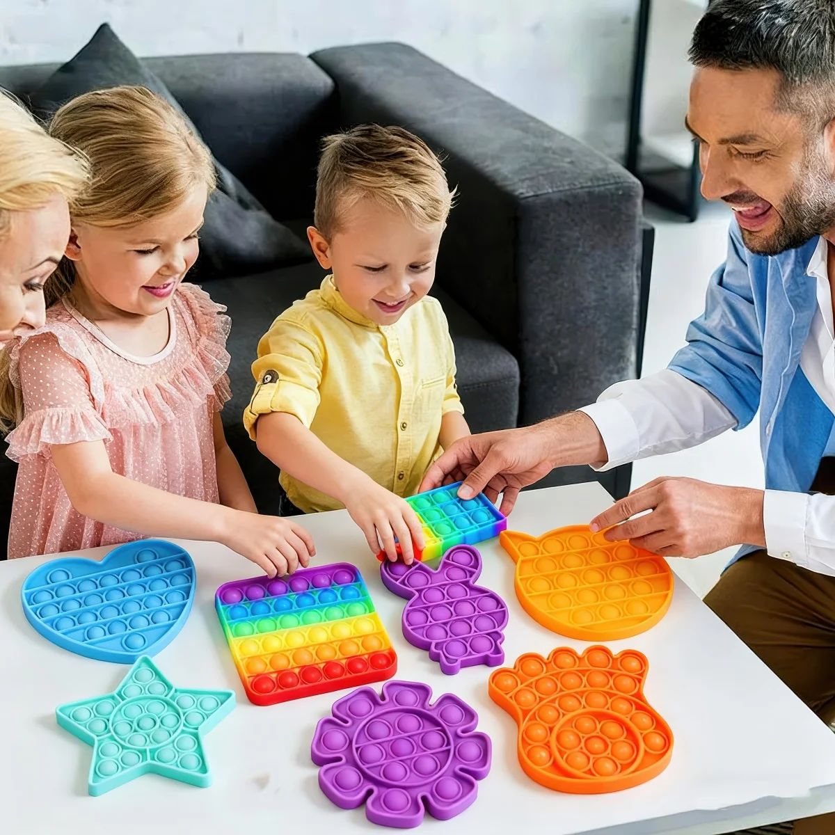 1 шт. Rainbow Bubble Fidget Toy Push Pop Сенсорное снятие стресса для особых потребностей Дети Взрослые (случайный цвет)
1 шт. Rainbow Bubble Fidget Toy Push Pop Сенсорное снятие стресса для особых потребностей Дети Взрослые (случайный цвет)