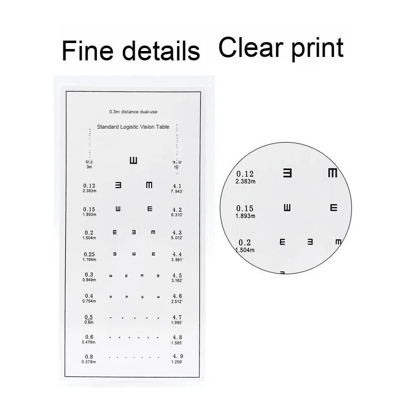 Near Vision, Presbyopia, Astigmatism Plate, Plastic-sealed Card, Vision Refraction test
Near Vision, Presbyopia, Astigmatism Plate, Plastic-sealed Card, Vision Refraction test