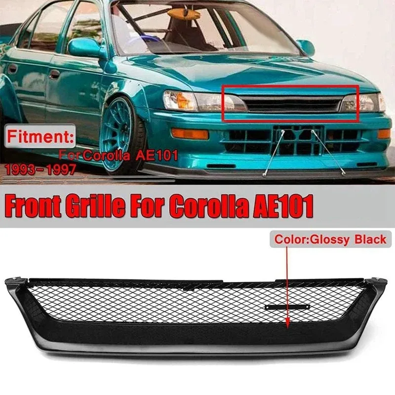 X-T Car Front Bumper Mesh Grill Grille Gloss Black Racing Grills for Toyota Corolla AE101 1993 1994 1995 1996 1997
X-T Car Front Bumper Mesh Grill Grille Gloss Black Racing Grills for Toyota Corolla AE101 1993 1994 1995 1996 1997