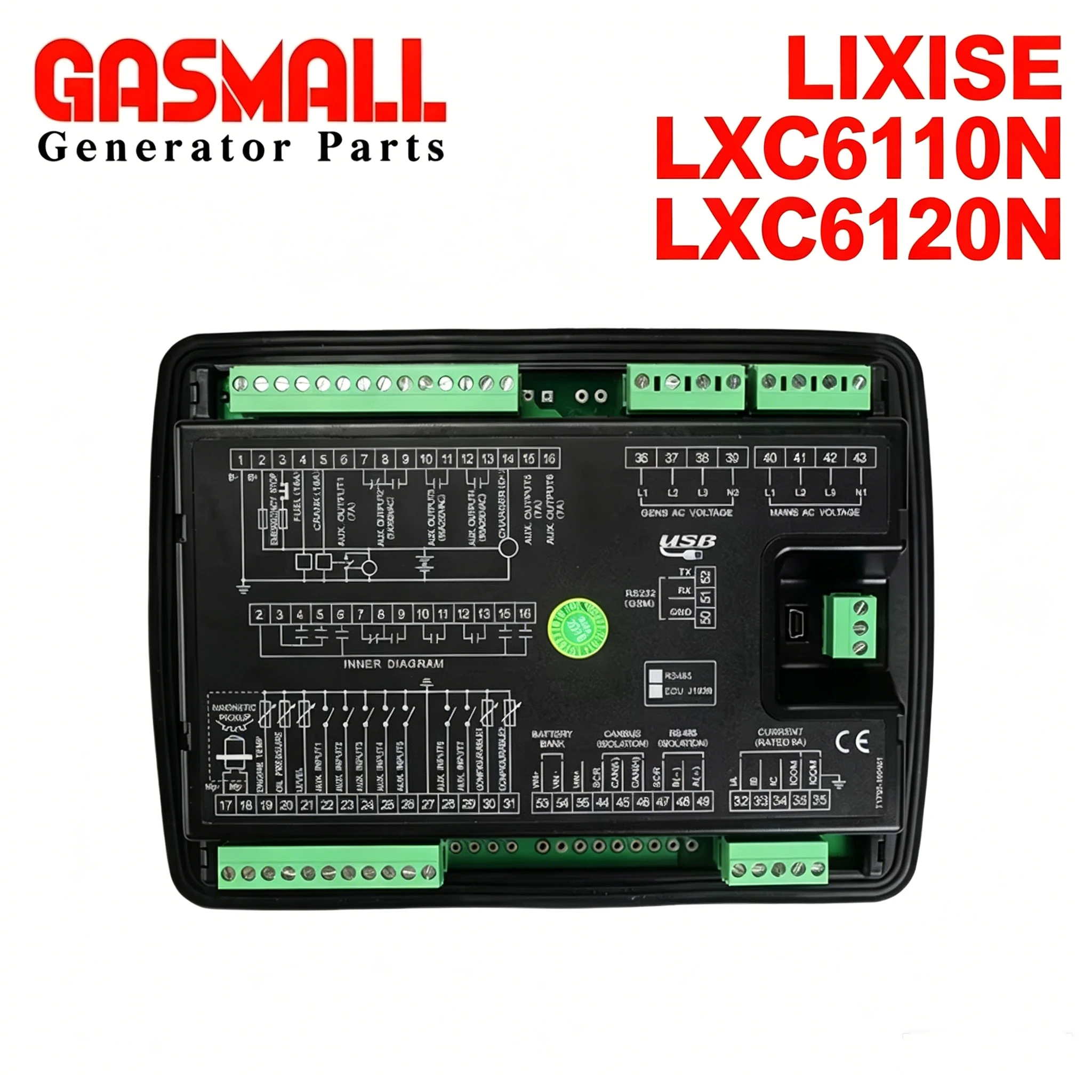 Original LXC6110N 6120N AMF Diesel Generator Set Controller LCD Auto Start Controller Genset Parts Board Panel
Original LXC6110N 6120N AMF Diesel Generator Set Controller LCD Auto Start Controller Genset Parts Board Panel