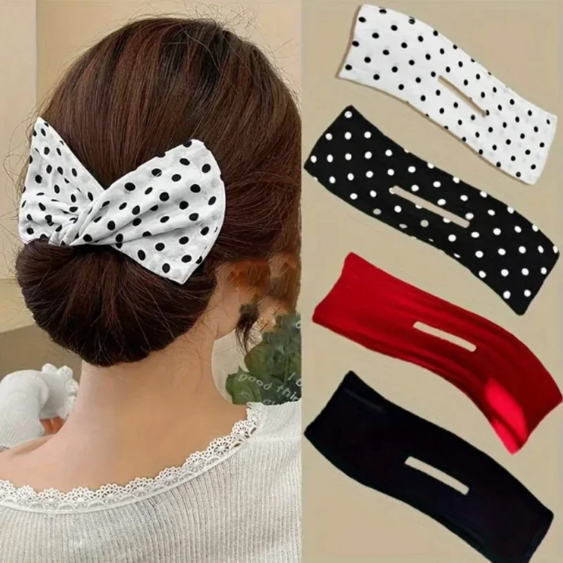 1/4pcs Solid color polka dot twist hair clip for women elegant hairband lazy Fashion hair curler Hair accessories
1/4pcs Solid color polka dot twist hair clip for women elegant hairband lazy Fashion hair curler Hair accessories