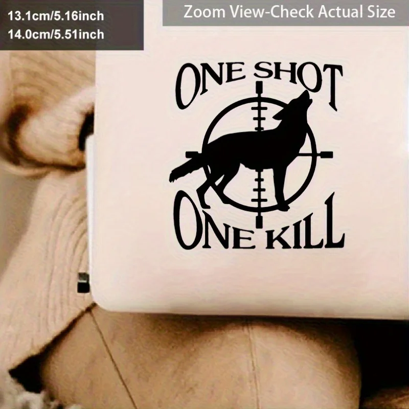1PC Wolf One Shot One Kill Hunting Vinyl Decal, Waterproof PVC Sticker for Laptops & Water Bottles
1PC Wolf One Shot One Kill Hunting Vinyl Decal, Waterproof PVC Sticker for Laptops & Water Bottles