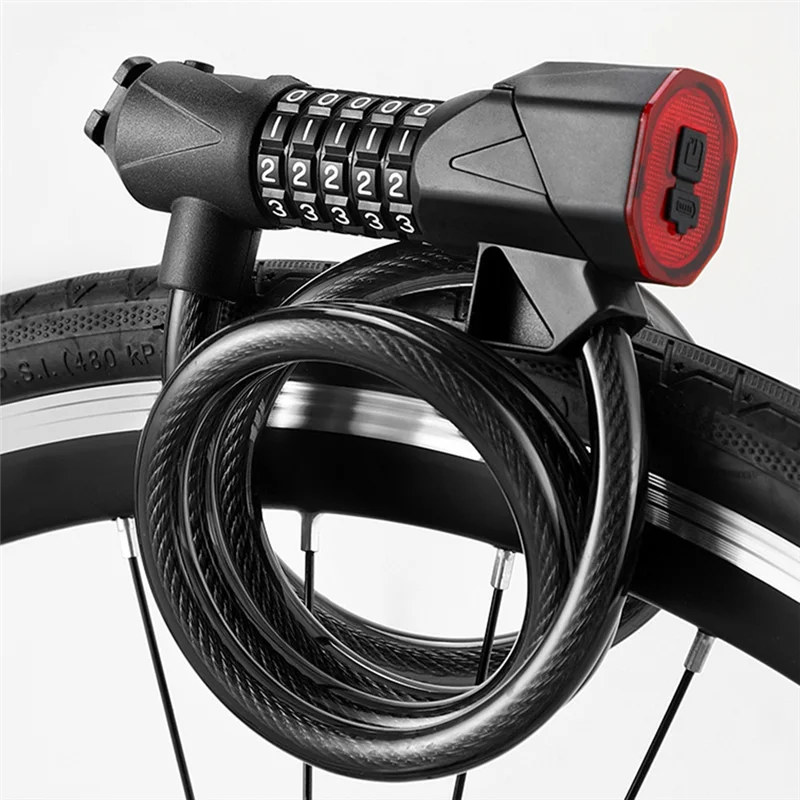 ABVE-Bicycle Lock With Light 5 Digit Security Password Bike Lock Steel Cable Chain Anti-Theft Lock For Road Bike
ABVE-Bicycle Lock With Light 5 Digit Security Password Bike Lock Steel Cable Chain Anti-Theft Lock For Road Bike