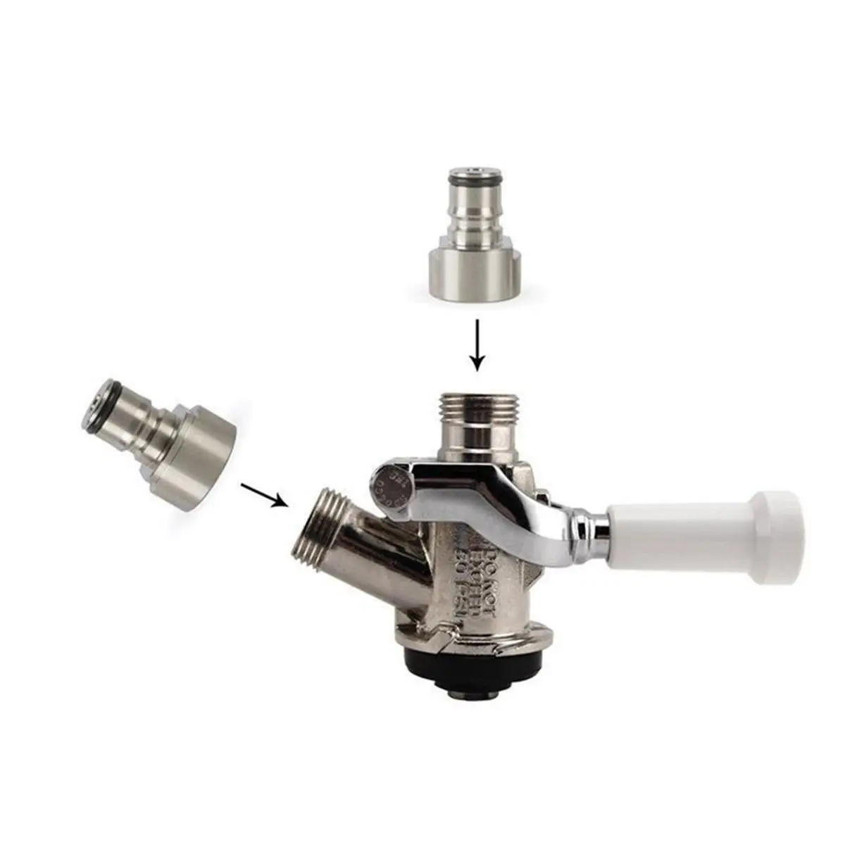 A64K Ball Lock Beer Gas Connector G5/8 Inch Threaded Interface
A64K Ball Lock Beer Gas Connector G5/8 Inch Threaded Interface