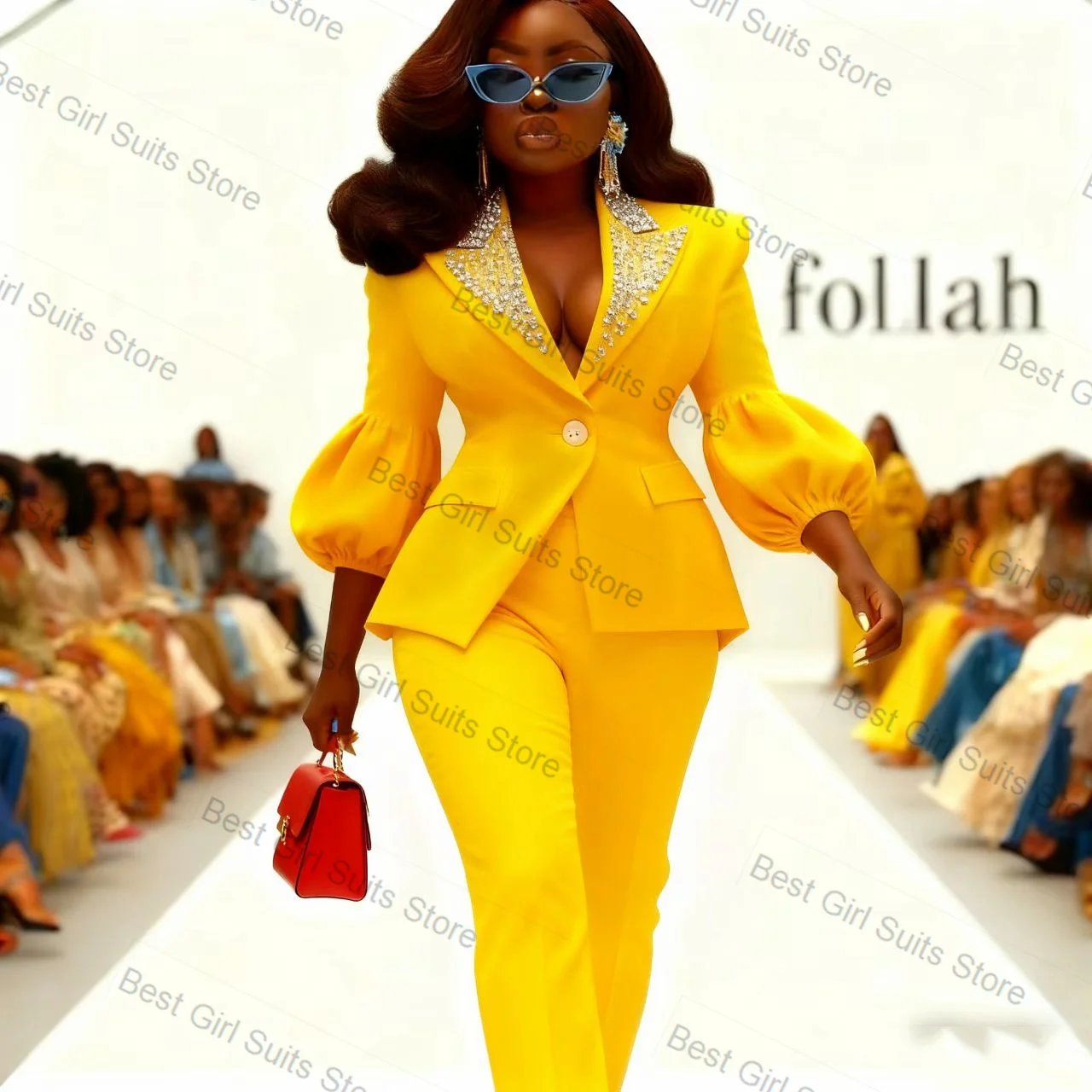 Yellow Women Suit Pants Set 2 Piece Crystals Blazer+Trousers Cotton Formal Office Lady Jacket Customized Wedding Coat Outfit
Yellow Women Suit Pants Set 2 Piece Crystals Blazer+Trousers Cotton Formal Office Lady Jacket Customized Wedding Coat Outfit