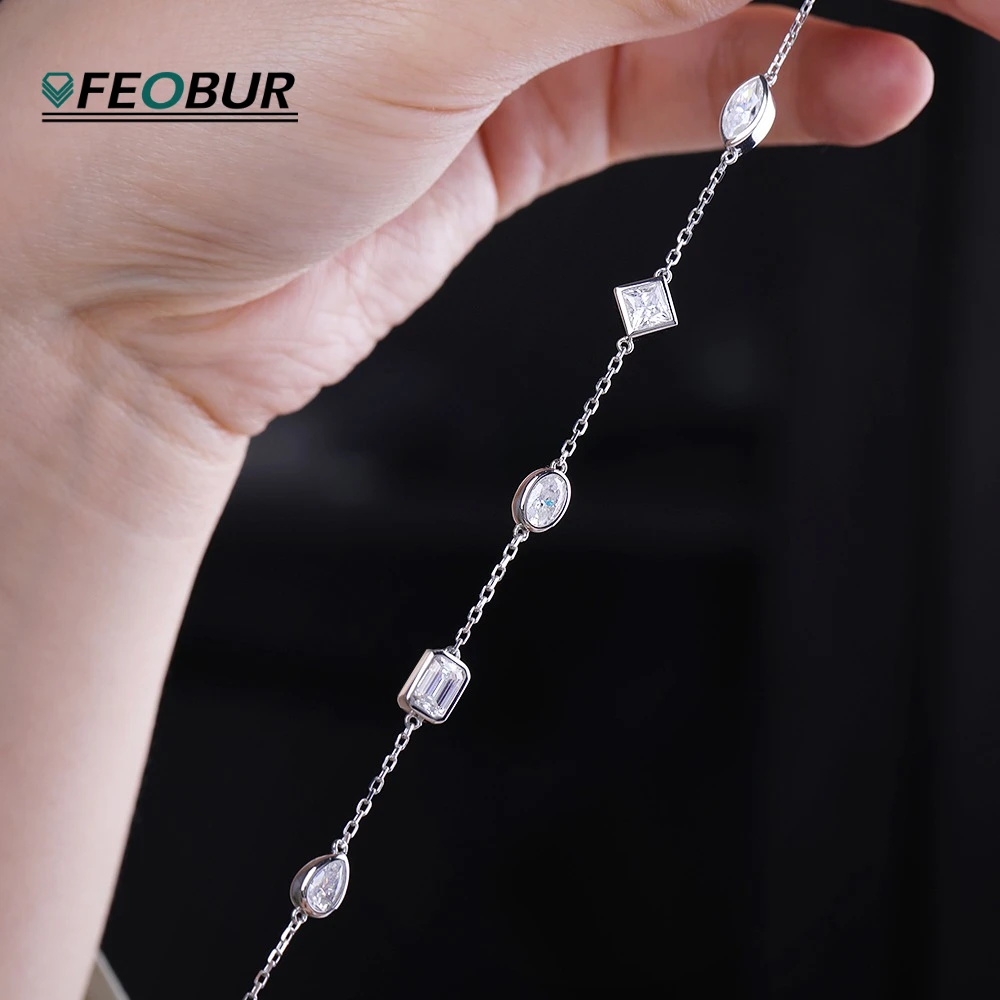 2.5CT Oval/Pear/Marquise Moissanite Diamond Bracelets S925 Silver Plated 18K Gold Wedding Wrist Chain for Women with Certificate
2.5CT Oval/Pear/Marquise Moissanite Diamond Bracelets S925 Silver Plated 18K Gold Wedding Wrist Chain for Women with Certificate