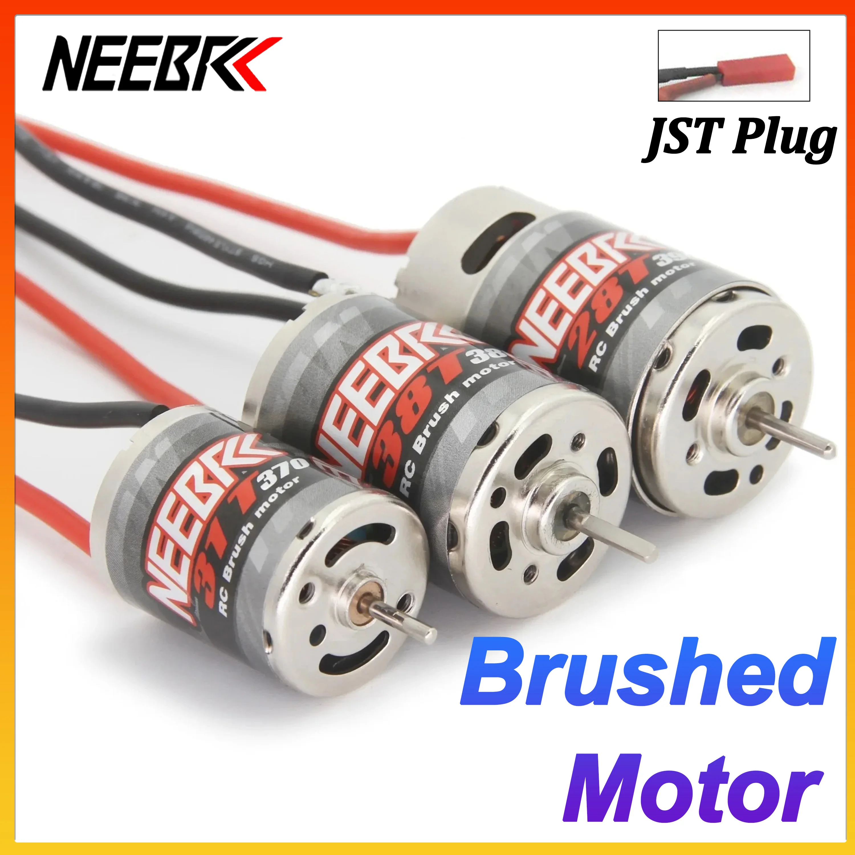 NEEBRC 370 380 390 Brushed Motor JST Plug 7.2V for 1:10 1:12 1:14 1:16 1:24 RC Car Crawler Truck Toy Part AXIAL WLtoys SCX24 TRX
NEEBRC 370 380 390 Brushed Motor JST Plug 7.2V for 1:10 1:12 1:14 1:16 1:24 RC Car Crawler Truck Toy Part AXIAL WLtoys SCX24 TRX