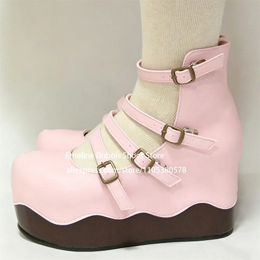 Melty Chocolate Thick Platform Mary Janes Faux Leather Buckle Strap Round Toe Kawaii Lolita Daily Sweet Casual Shoes for Women
Melty Chocolate Thick Platform Mary Janes Faux Leather Buckle Strap Round Toe Kawaii Lolita Daily Sweet Casual Shoes for Women