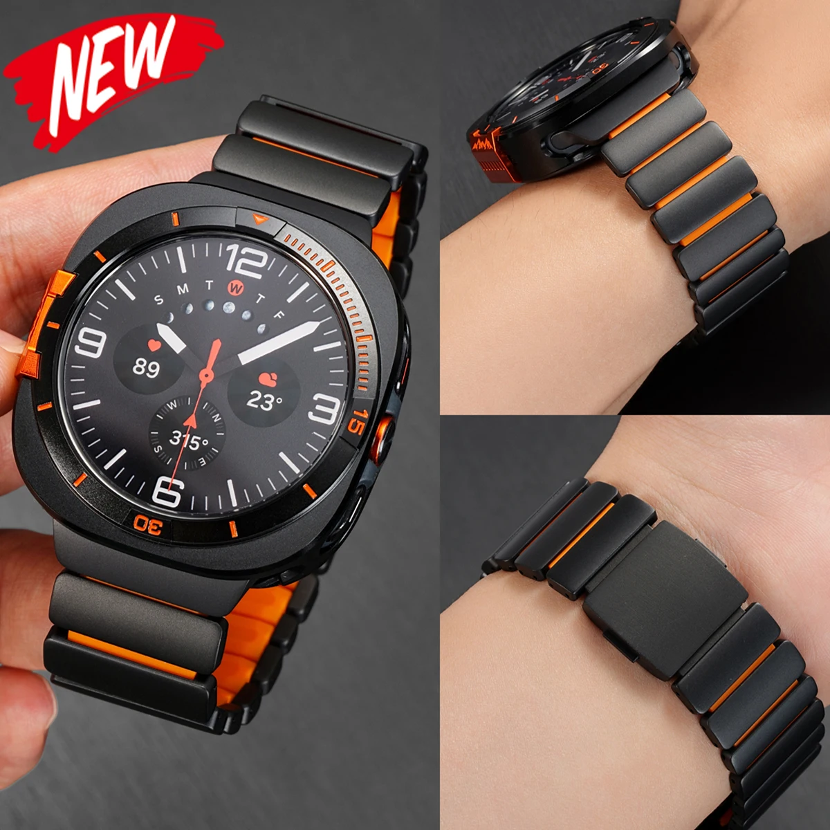 Чехол+ремешок для Samsung Galaxy Watch Ultra 47 мм, магнитный металлический+силиконовый ремешок, защитный бампер из сплава для Ultra 2025/2024, мужской браслет
Чехол+ремешок для Samsung Galaxy Watch Ultra 47 мм, магнитный металлический+силиконовый ремешок, защитный бампер из сплава для Ultra 2025/2024, мужской браслет