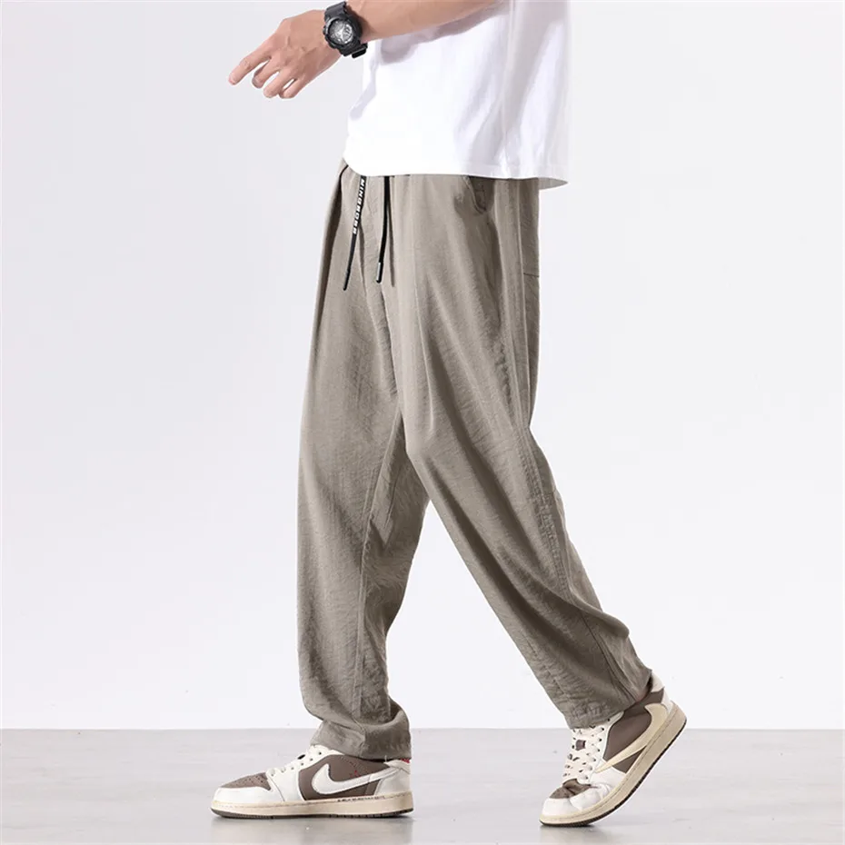 Summer Cool Pants Men Solid Color Pants Fashion Casual Straight Pants Male Elastic Waist Trousers
Summer Cool Pants Men Solid Color Pants Fashion Casual Straight Pants Male Elastic Waist Trousers