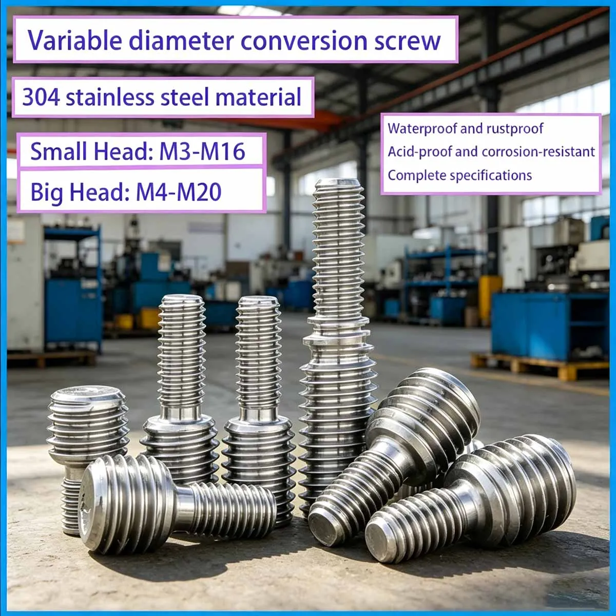 304 Stainless Steel Large And Small Head Variable Diameter Conversion Screw Rod M4M5M6M8M10 Conversion M4M6M8
304 Stainless Steel Large And Small Head Variable Diameter Conversion Screw Rod M4M5M6M8M10 Conversion M4M6M8