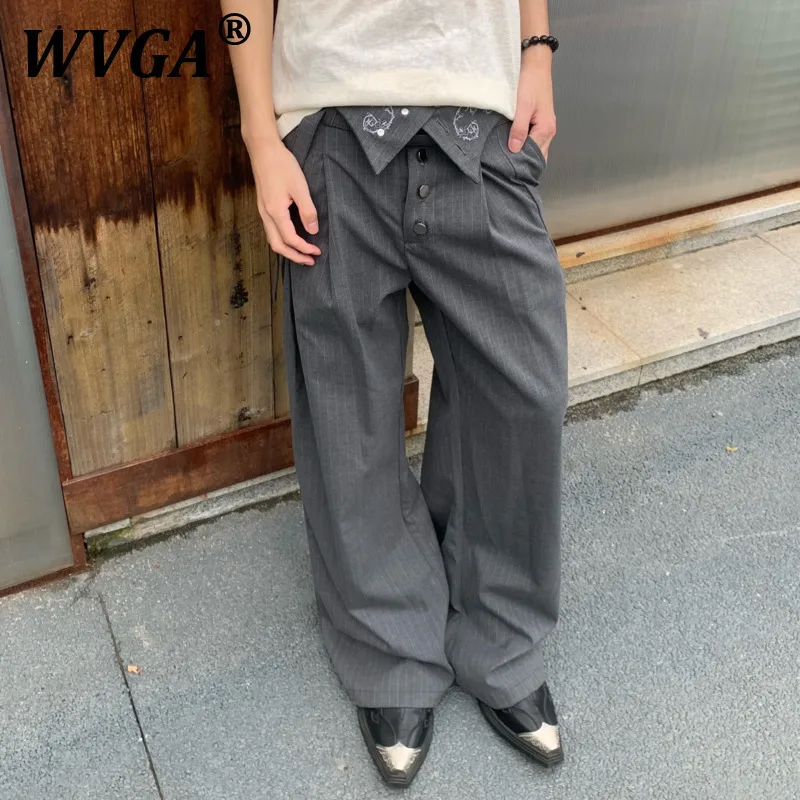 WVGA Spring Autumn New Man Pleated Embroidery Flared High Waist Striped Niche Chic Casual A-line Wide Leg Suit Pants Ins W11392
WVGA Spring Autumn New Man Pleated Embroidery Flared High Waist Striped Niche Chic Casual A-line Wide Leg Suit Pants Ins W11392