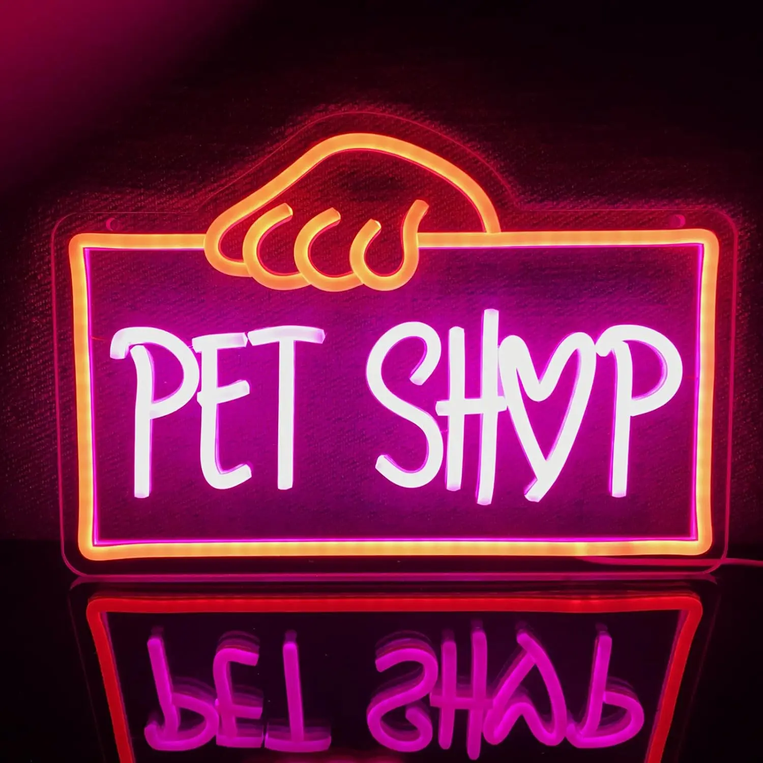 Paw Print Neon Sign for Pet Stores Business USB LED Neon Light for Window & Door Decoration Gift Commercial Grade Night Light
Paw Print Neon Sign for Pet Stores Business USB LED Neon Light for Window & Door Decoration Gift Commercial Grade Night Light