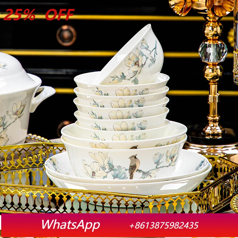 LH Ceramic Bowl Bone china Tableware Simple Dish Set for Home Use
LH Ceramic Bowl Bone china Tableware Simple Dish Set for Home Use