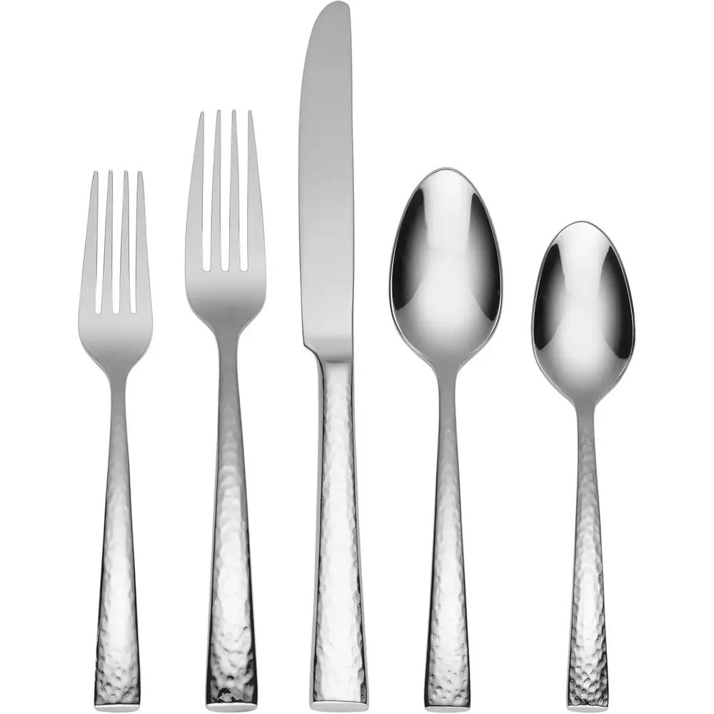 45-Piece Stainless Steel Flatware Set, Service for 8, Dishwasher Safe, Including Knives, Spoons, Forks, and Serving Utensils
45-Piece Stainless Steel Flatware Set, Service for 8, Dishwasher Safe, Including Knives, Spoons, Forks, and Serving Utensils
