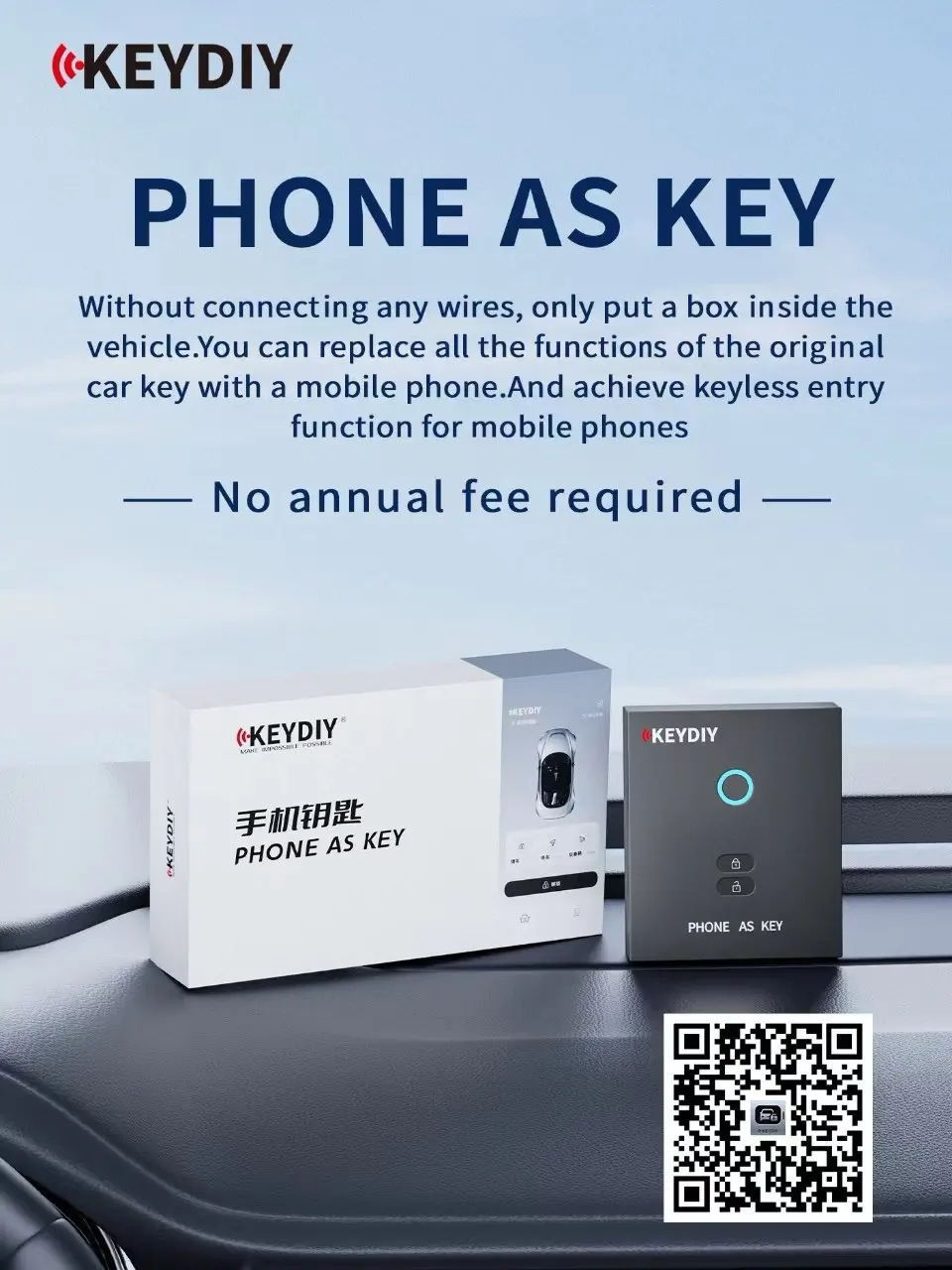 KEYDIY PAK01-TB or PAK01-ZB or PAK01-TIB Phone As Key Supports all models generated by KD ZB and TB series remotes
KEYDIY PAK01-TB or PAK01-ZB or PAK01-TIB Phone As Key Supports all models generated by KD ZB and TB series remotes