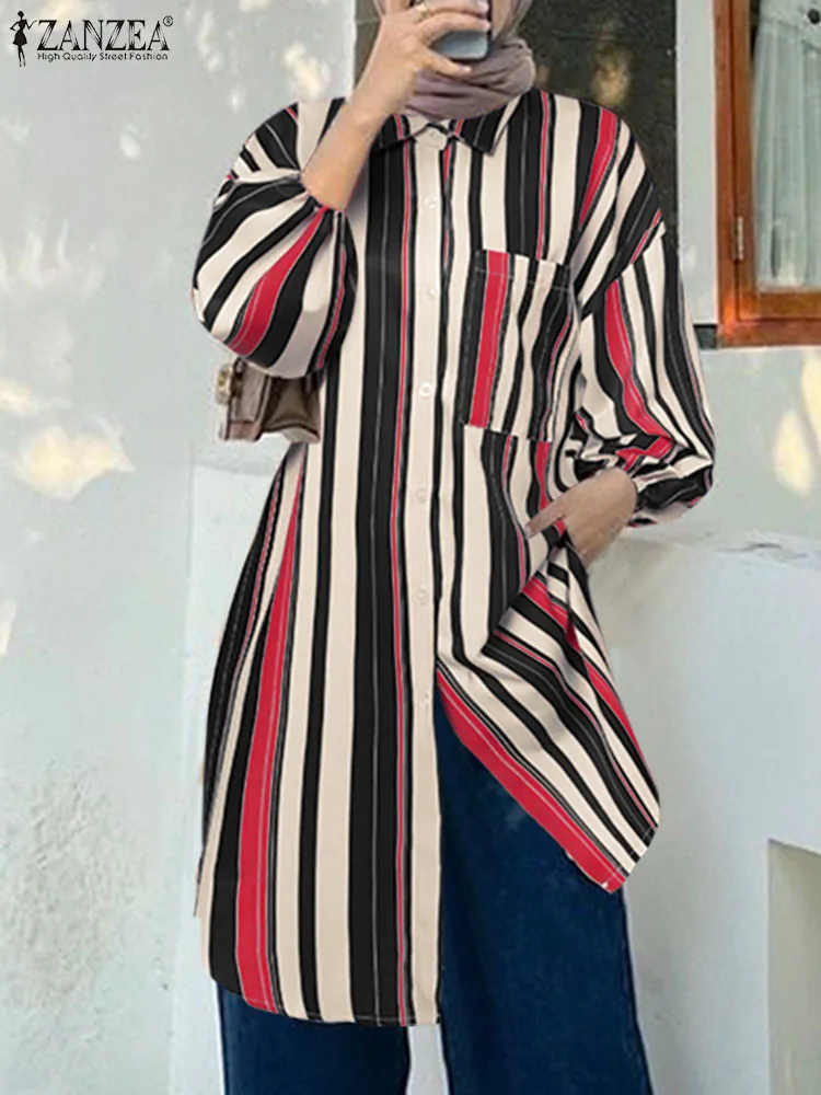 Bohemian Women Shirt Muslim Abaya ZANZEA Fashion Long Sleeve Striped Printed Tops Holiday Blusas Turkey Kaftan Islamic Clothing
Bohemian Women Shirt Muslim Abaya ZANZEA Fashion Long Sleeve Striped Printed Tops Holiday Blusas Turkey Kaftan Islamic Clothing