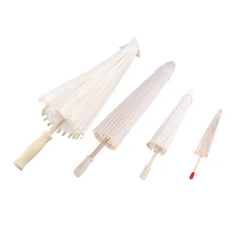 Paraguas de papel blanco, sombrilla decorativa japonesa adecuada para Cosplay/accesorios de fotos/decoración de boda