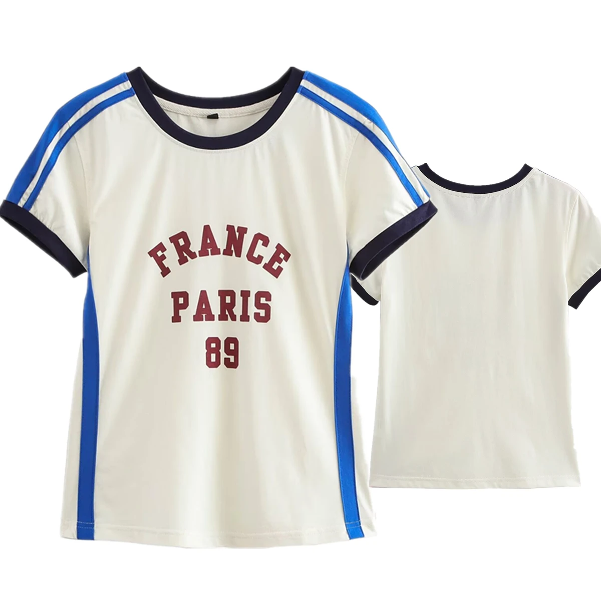 Withered American Retro Contrasting Letter Printed T-shirt Round Neck Top Summer T-shirt Women Pullover
Withered American Retro Contrasting Letter Printed T-shirt Round Neck Top Summer T-shirt Women Pullover
