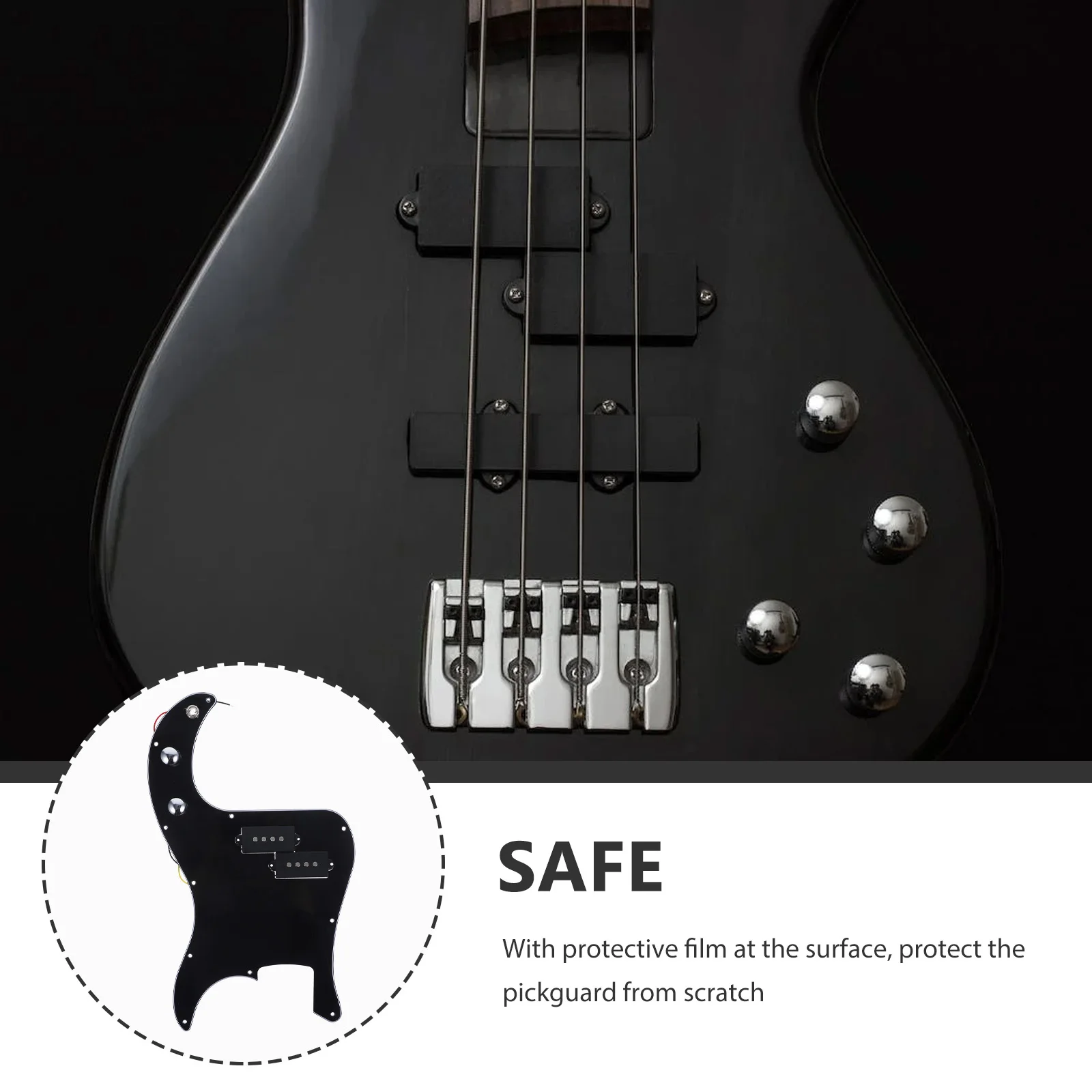 Pb Bass 3 Ply Loaded Pickup Black Guitar Instrument 11 Screw Holes Sss 3 Layered Scratch Resistant
Pb Bass 3 Ply Loaded Pickup Black Guitar Instrument 11 Screw Holes Sss 3 Layered Scratch Resistant