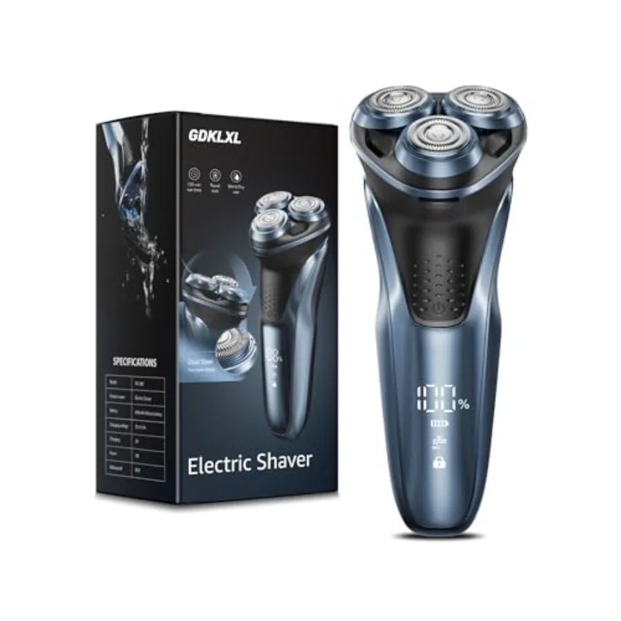 Rechargeable Electric Razor for Men: IPX7 Waterproof 5D Floating Head Shaver - 90-Min Runtime USB-C Fast Charge - Hypoallergeni
Rechargeable Electric Razor for Men: IPX7 Waterproof 5D Floating Head Shaver - 90-Min Runtime USB-C Fast Charge - Hypoallergeni