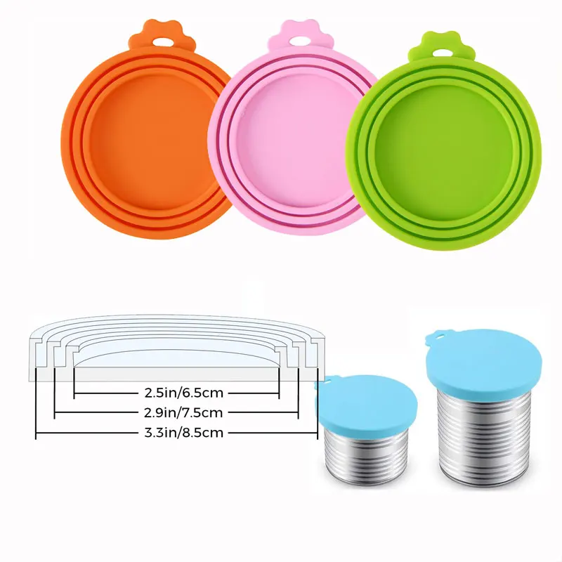 Silicone Canned Lid Sealed Pet Food Can Lid For Puppy Dog Cat Feeders Storage Top Cap Reusable Pet Supplies Specification 3-in-1
Silicone Canned Lid Sealed Pet Food Can Lid For Puppy Dog Cat Feeders Storage Top Cap Reusable Pet Supplies Specification 3-in-1